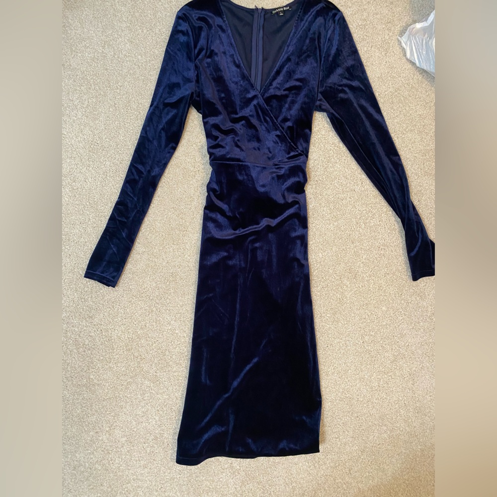 Gianni Bini Navy Velvet Dress